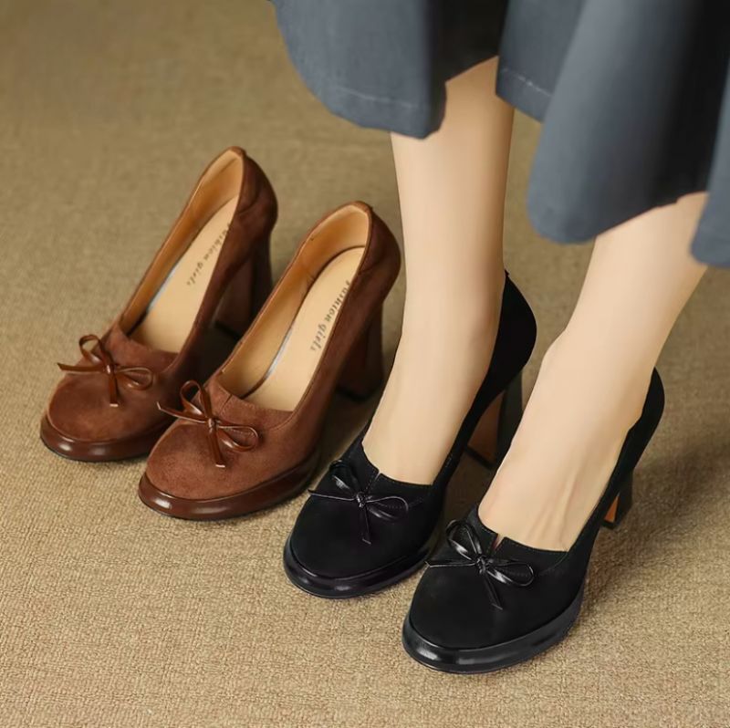 Barbara Dames Leren Hoge Hakken Platform Pumps - Bruin