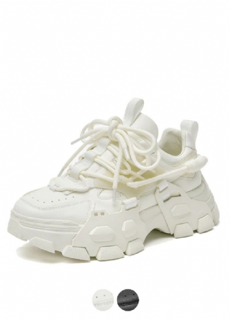 Barbara Dames Leren Platform Sneaker