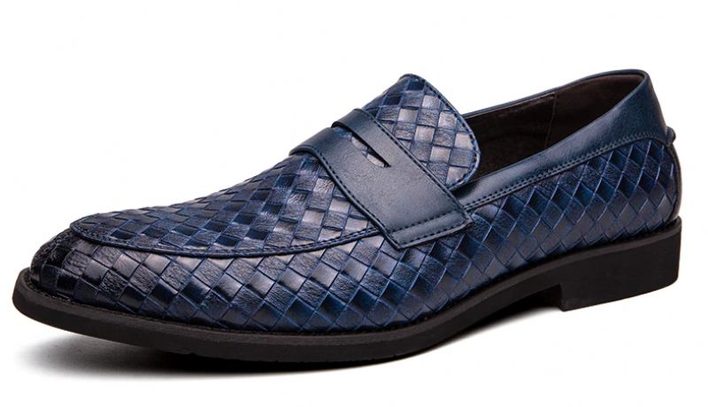 Barot Heren Loafers Dress Schoenen - Blauw