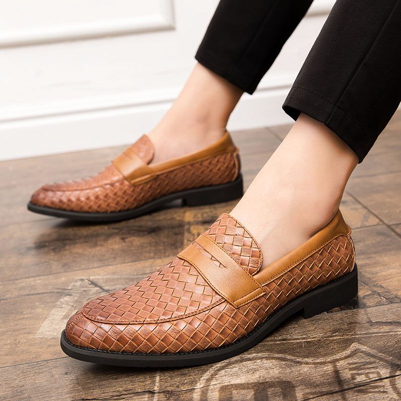 Barot Heren Loafers Dress Schoenen - Blauw