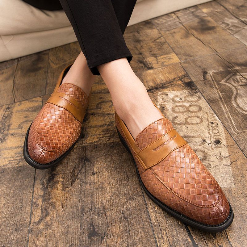 Barot Heren Loafers Dress Schoenen - Blauw