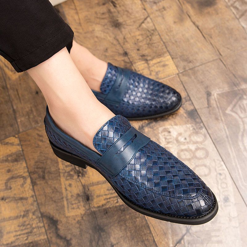 Barot Heren Loafers Dress Schoenen - Blauw