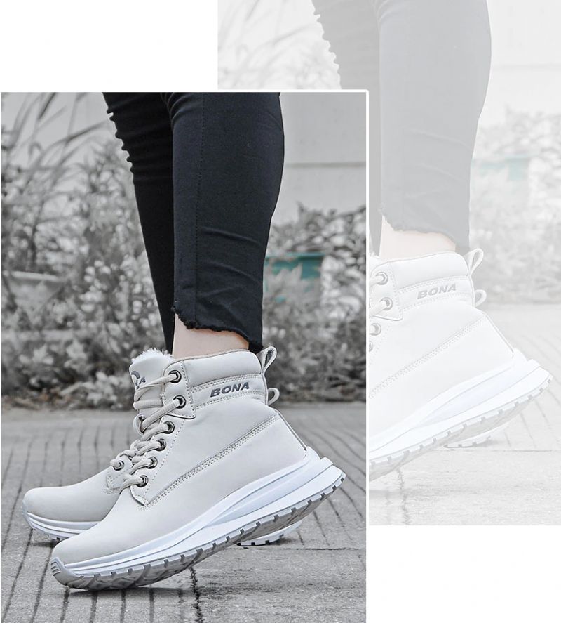 Basilio Dames Hoogwaardige Pluche Warme Sneaker - Roze