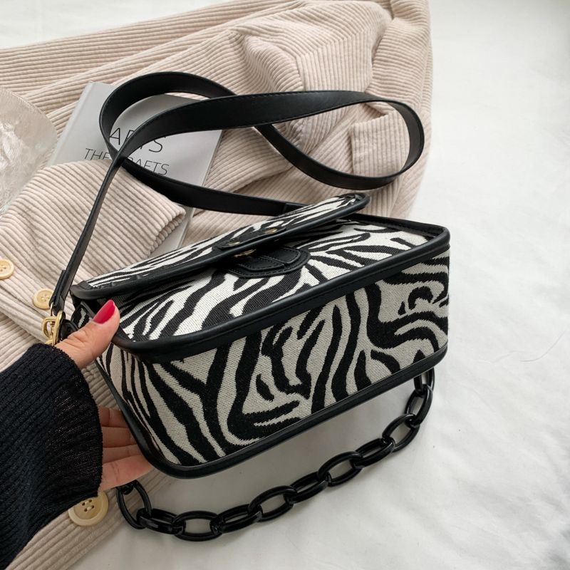 Basilio Dames Schouder Crossbody Handtas - Zebra Patroon