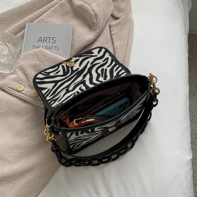 Basilio Dames Schouder Crossbody Handtas - Zebra Patroon