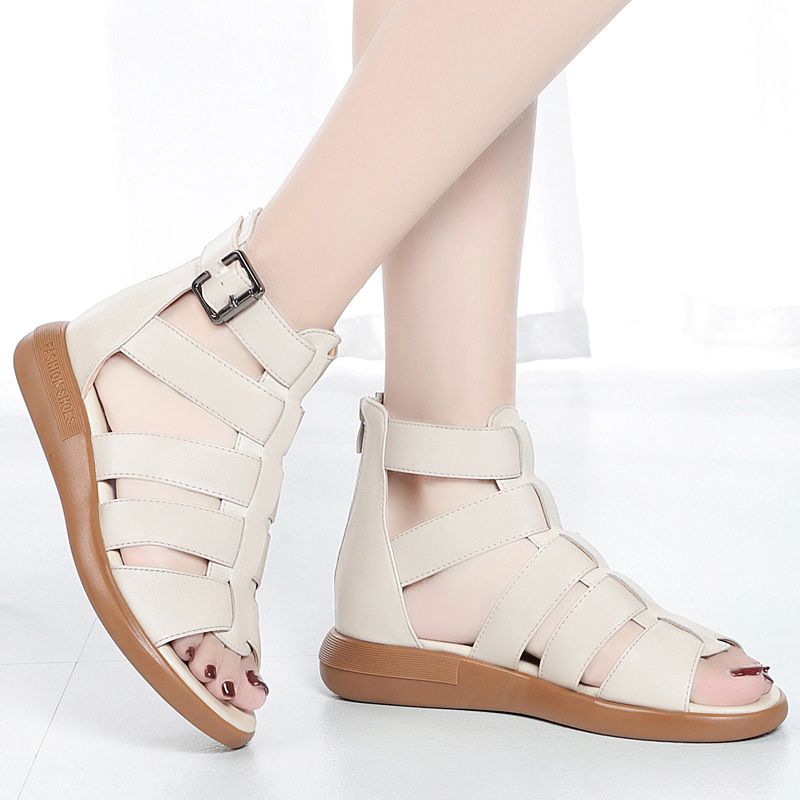 Beatriz Dames Zomer Romeinse Stijl Sandalen - Zwart
