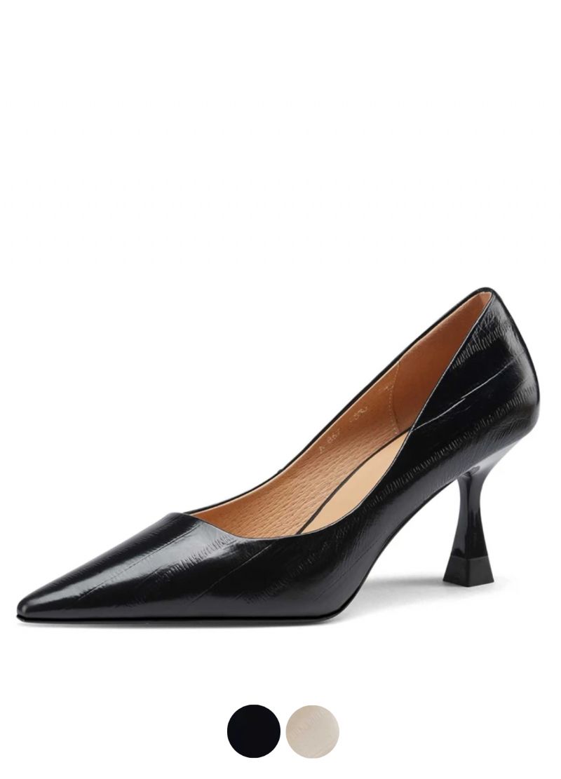 Begonia Dames Leren Puntige Teen Pumps