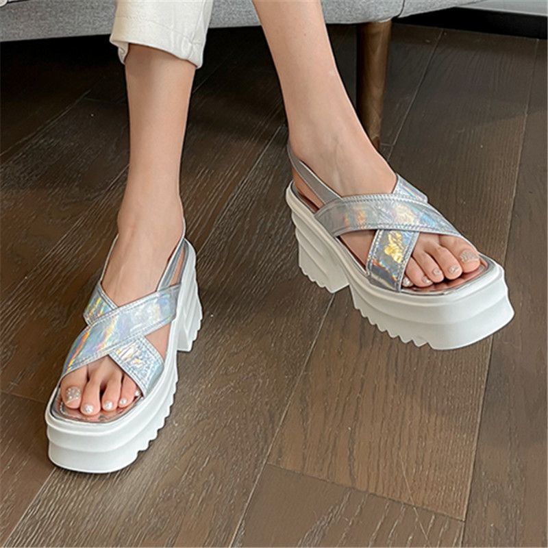 Begonia Dames Platform Sandaal - Beige
