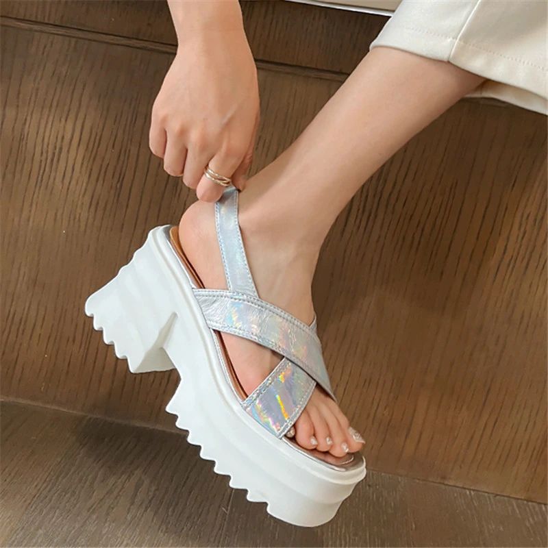 Begonia Dames Platform Sandaal - Beige
