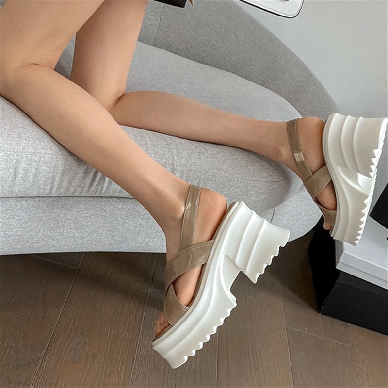 Begonia Dames Platform Sandaal - Beige