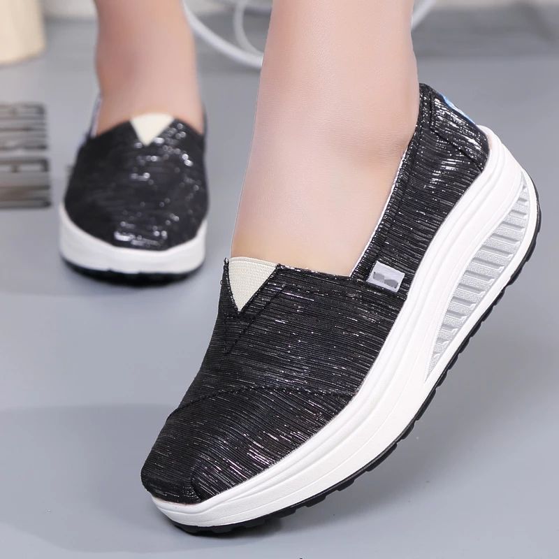 Begonia Dames Platform Schoenen - Zwart
