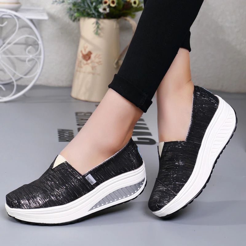 Begonia Dames Platform Schoenen - Zwart