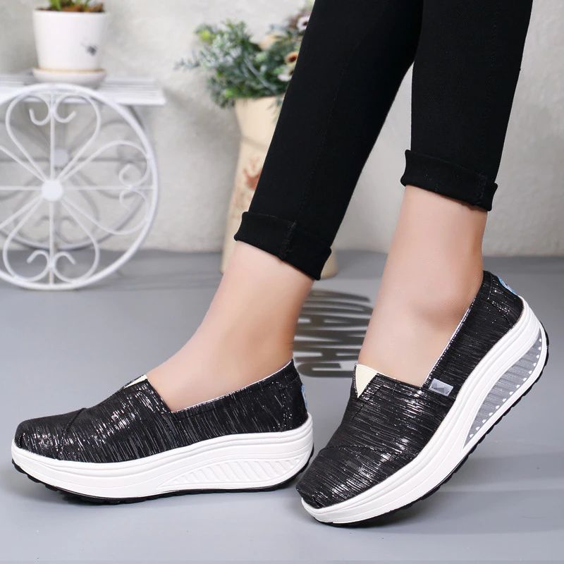 Begonia Dames Platform Schoenen - Zwart