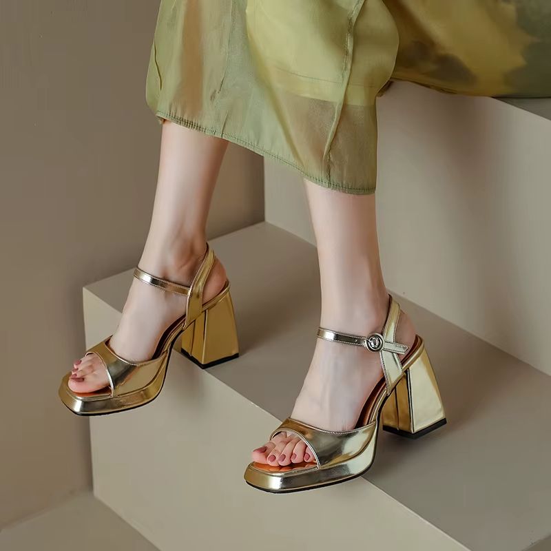 Bela Dames Enkelband Luxe Sandalen - Goud