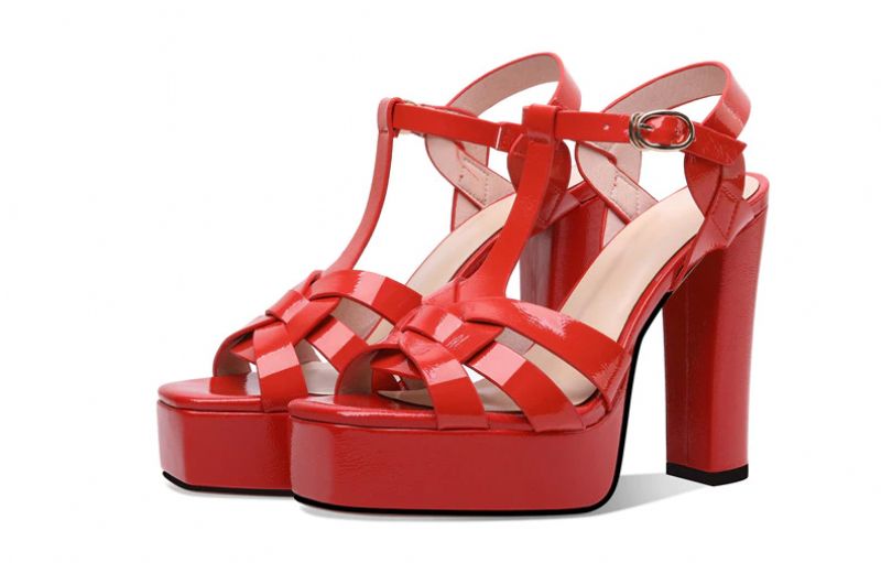 Belinda Dames Leren Party Sandaal Hak - Beige