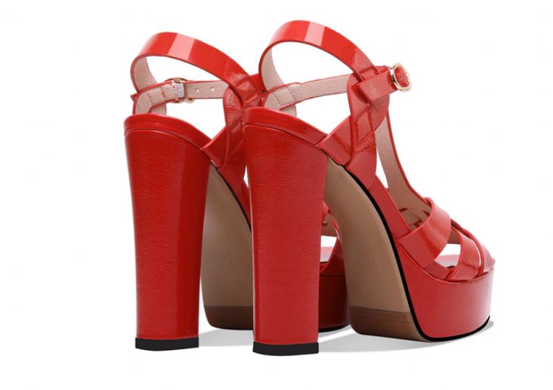 Belinda Dames Leren Party Sandaal Hak - Beige