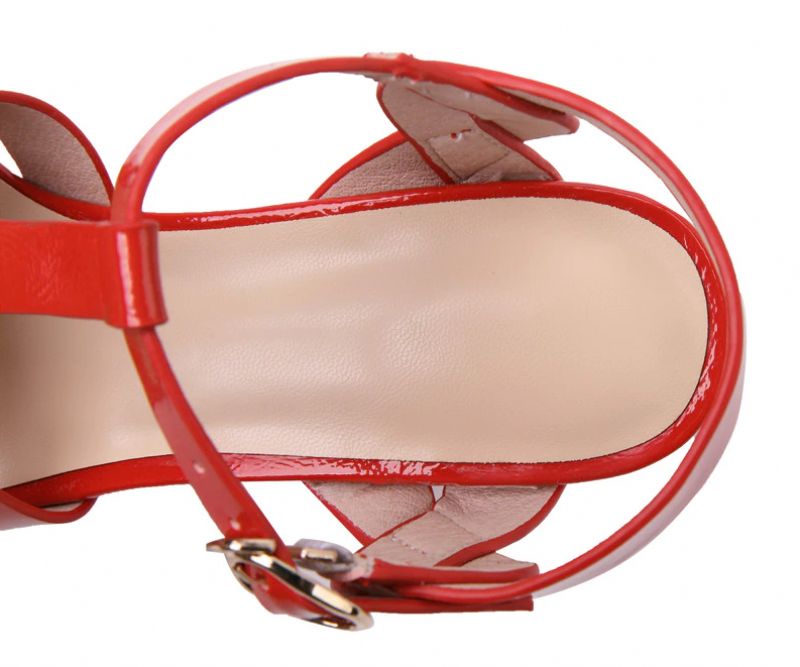 Belinda Dames Leren Party Sandaal Hak - Beige