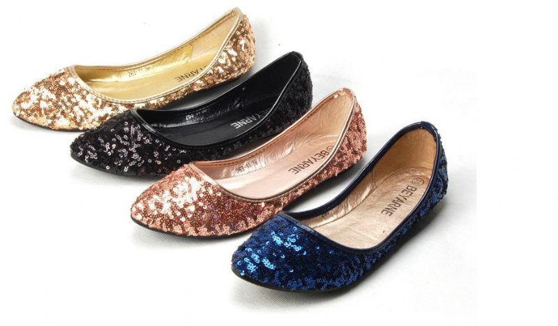 Belinda Dames Platte Ballerina Schoenen - Blauw