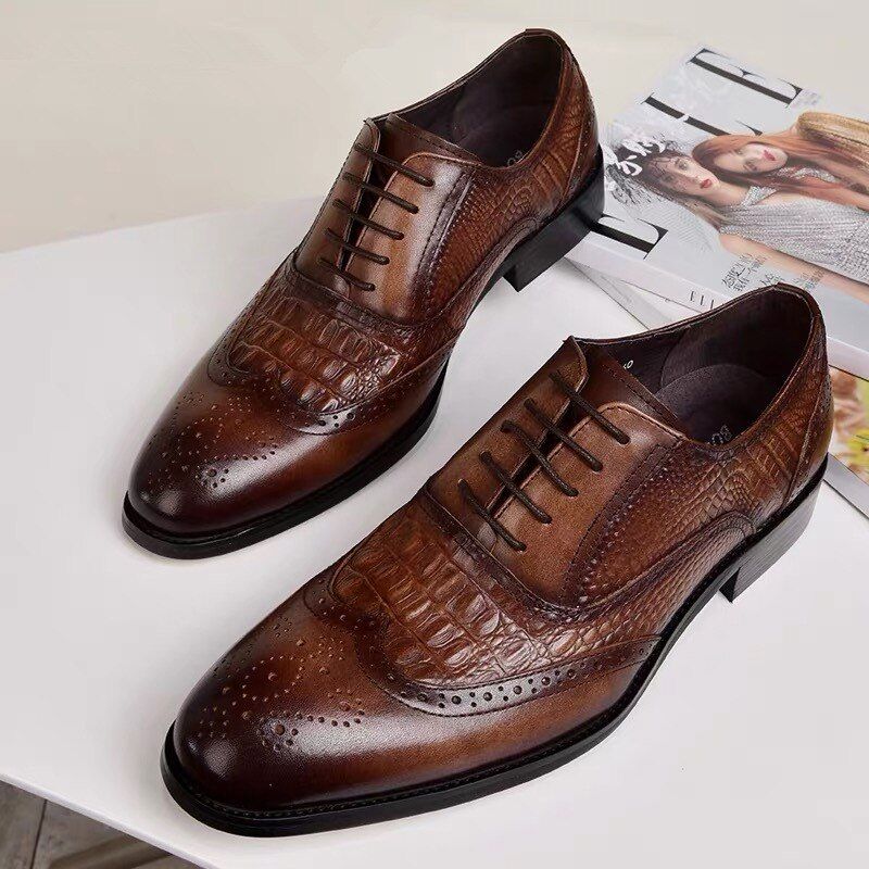 Beller Heren Oxford Casual Schoenen - Koffie