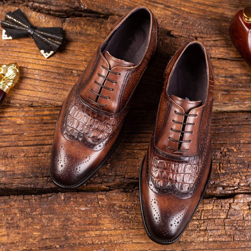 Beller Heren Oxford Casual Schoenen - Koffie