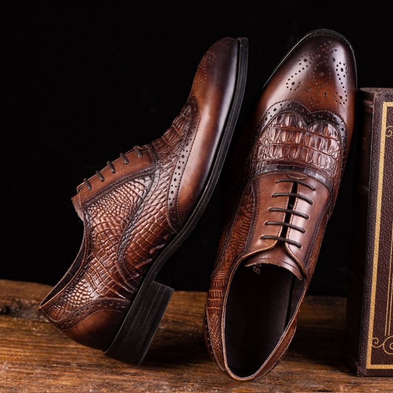 Beller Heren Oxford Casual Schoenen - Koffie