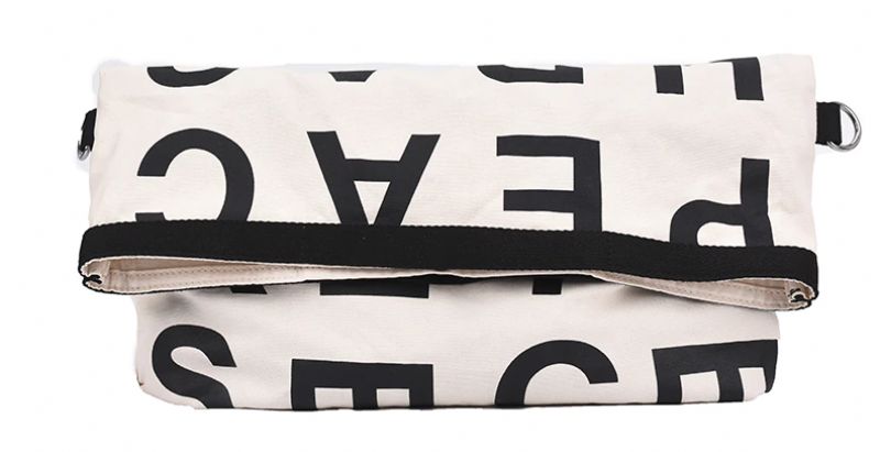 Belya Dames Canvas Schouder Handtas - Wit