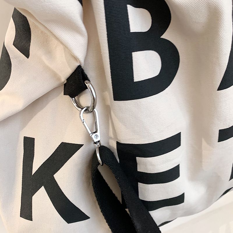 Belya Dames Canvas Schouder Handtas - Wit
