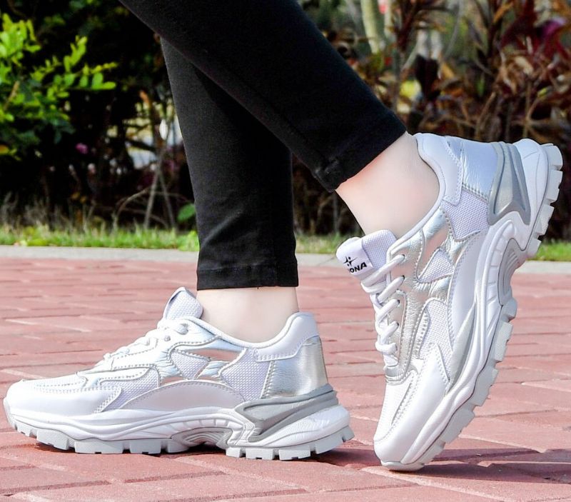 Benia Dames Hoogwaardige Chunky Sneaker - Goud
