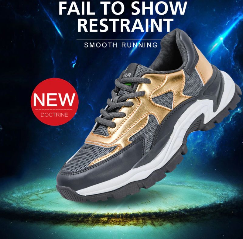 Benia Dames Hoogwaardige Chunky Sneaker - Goud