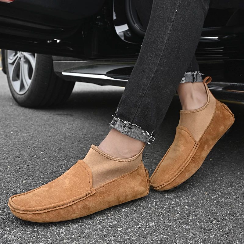 Beningtom Heren Loafer Casual Schoenen - Bruin Bont