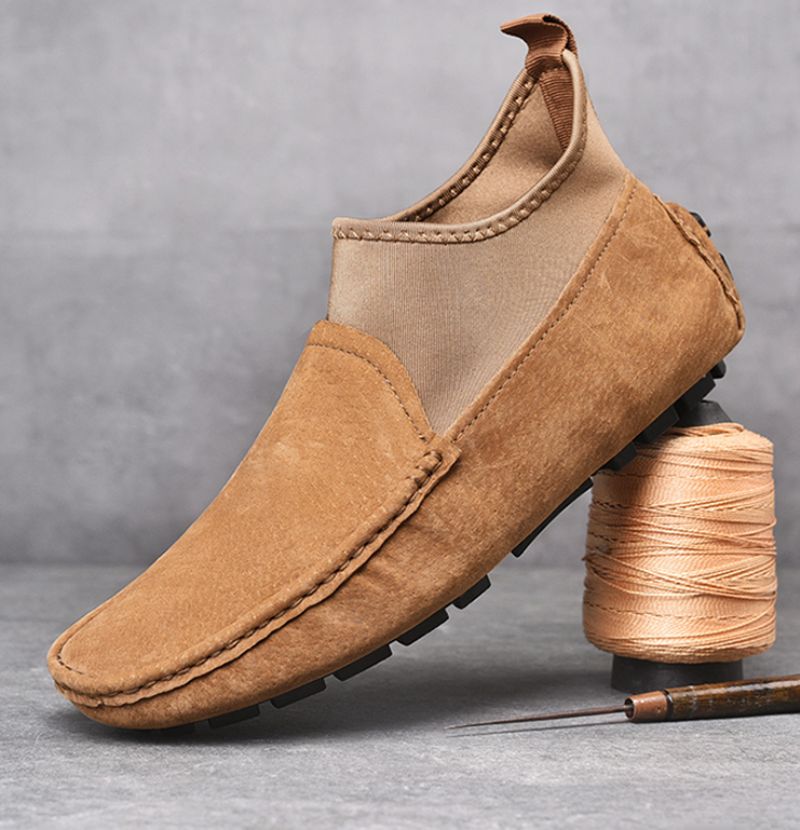 Beningtom Heren Loafer Casual Schoenen - Bruin Bont