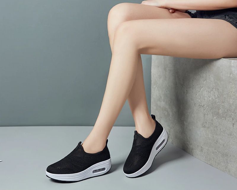 Bennu Dames Platform Wandelschoenen - Grijs