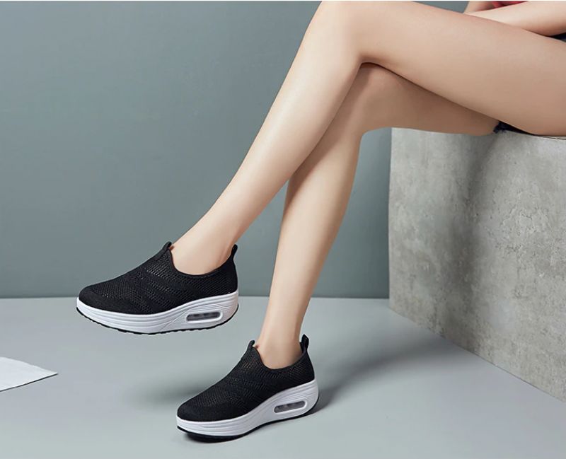 Bennu Platform Wandelschoenen Voor Dames Zwarte - Zwart