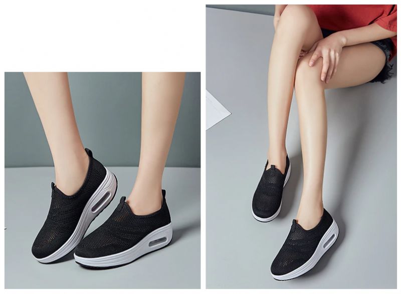 Bennu Platform Wandelschoenen Voor Dames Zwarte - Zwart