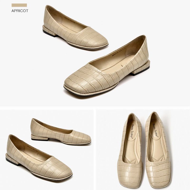 Benoit Platte Schoenen Voor Dames - Abrikoos