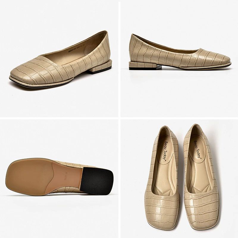 Benoit Platte Schoenen Voor Dames - Abrikoos