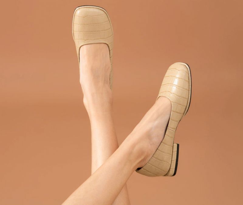 Benoit Platte Schoenen Voor Dames - Abrikoos