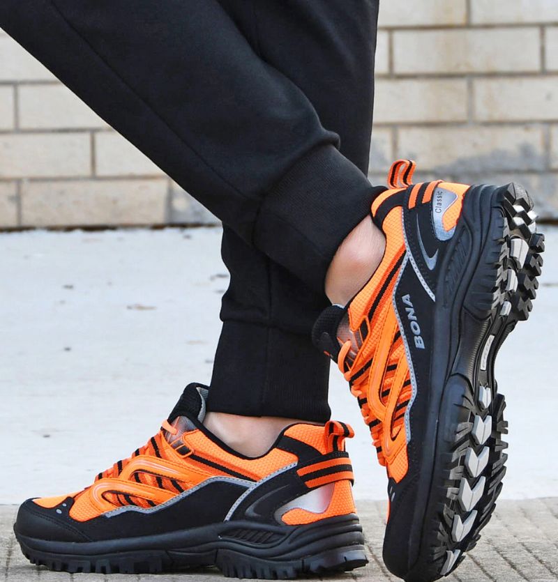 Benson Luxe Sneakers Voor Heren - Oranje