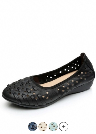 Bertha Dames Platte Instappers Leren Schoenen