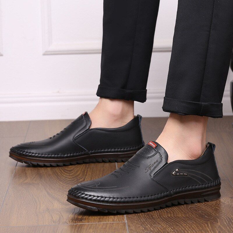 Betan Heren Loafers Casual Schoenen - Zwart