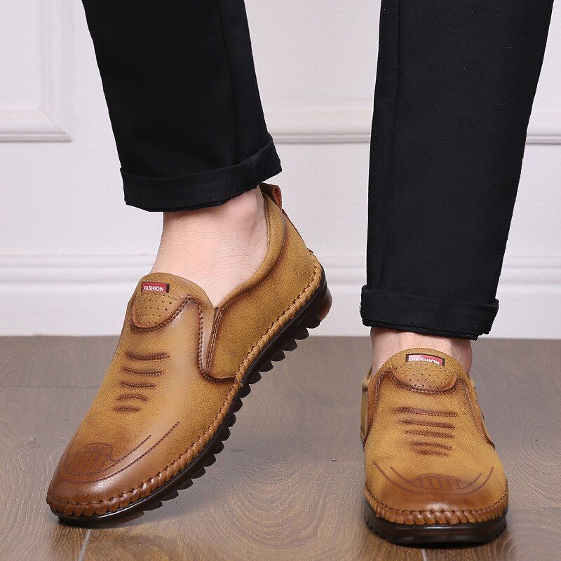 Betan Heren Loafers Casual Schoenen - Zwart