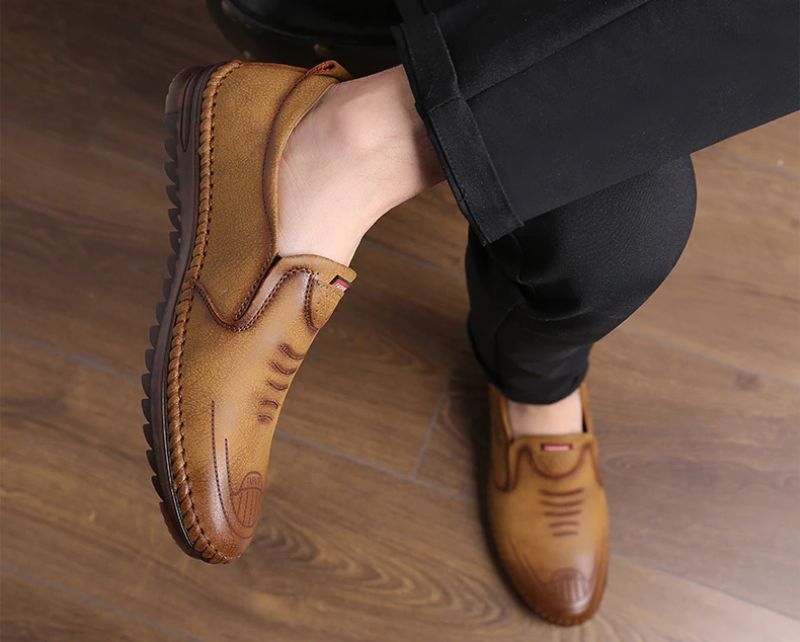 Betan Heren Loafers Casual Schoenen - Zwart