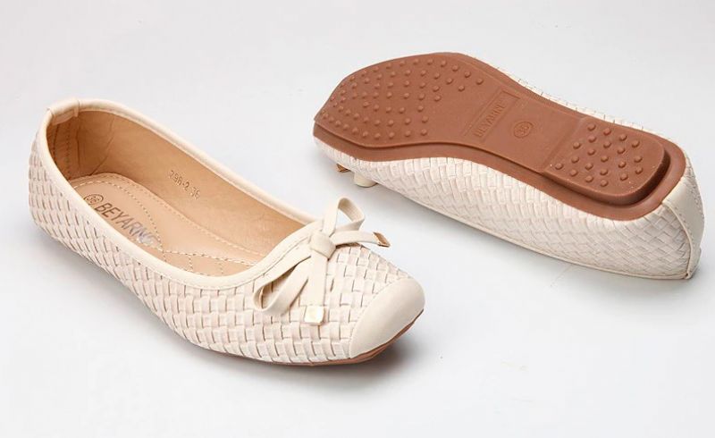 Betania Dames Platte Zachte Zolen Schoenen - Zwart