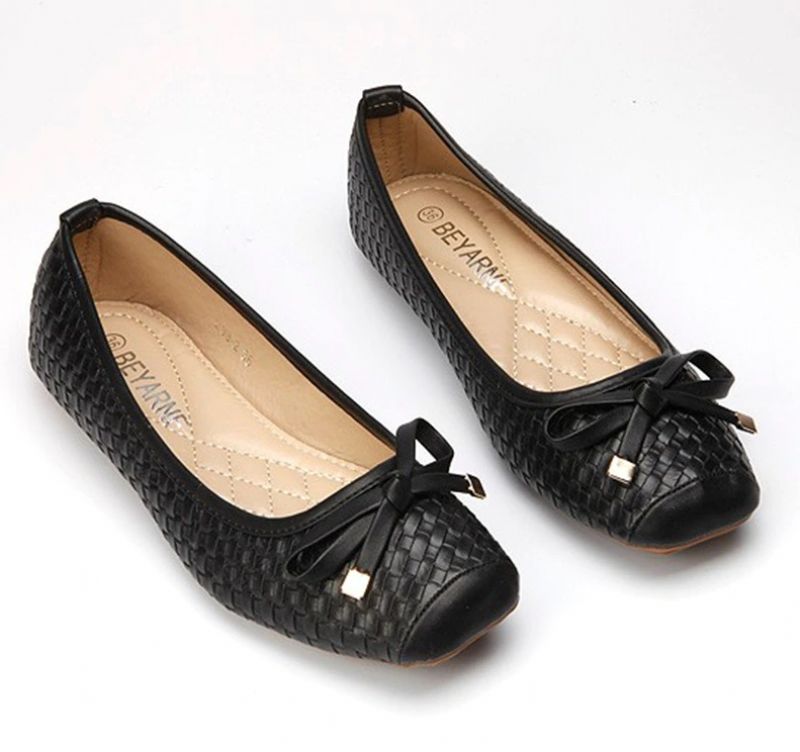 Betania Dames Platte Zachte Zolen Schoenen - Zwart