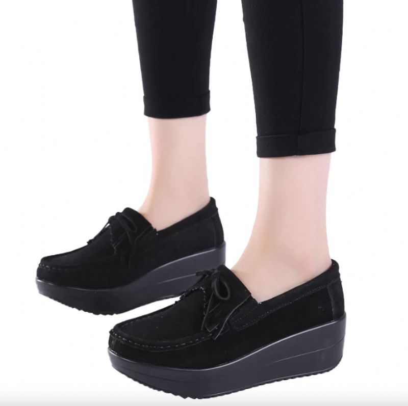 Beth M13 Dames Platform Schoenen - Kaki