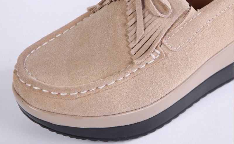 Beth M13 Dames Platform Schoenen - Kaki