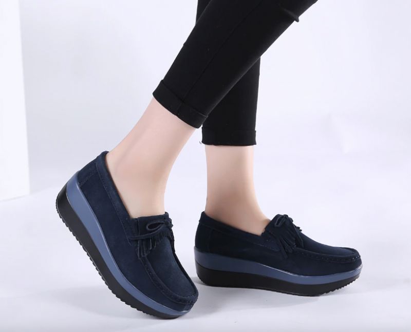 Beth M13 Dames Platform Schoenen - Kaki