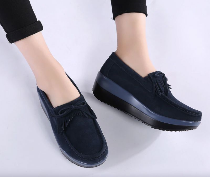 Beth M13 Dames Platform Schoenen - Kaki
