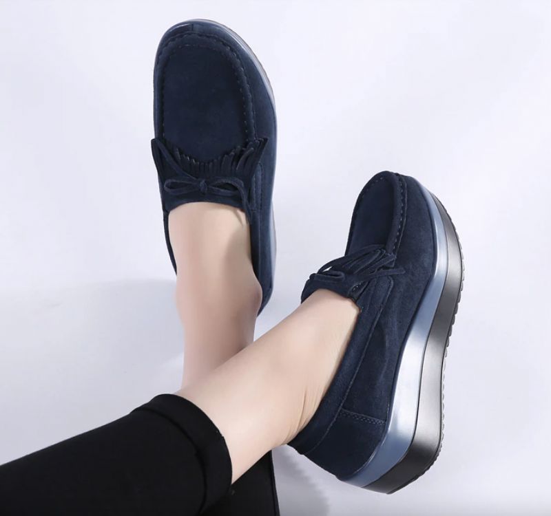 Beth M13 Dames Platform Schoenen - Kaki