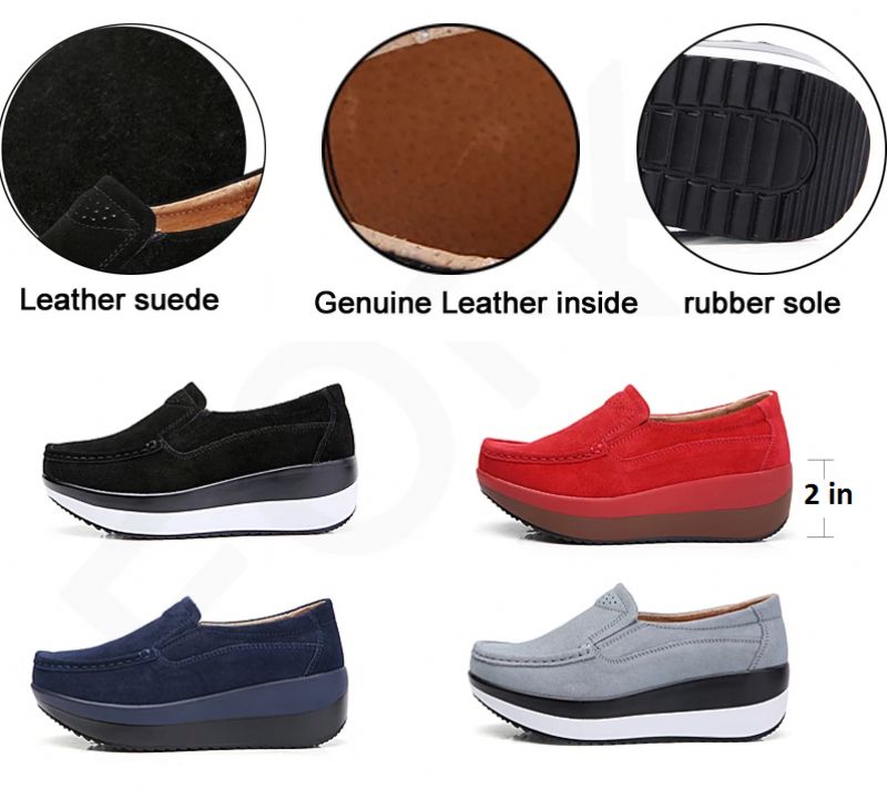 Beth M8 Dames Zachte Platform Schoenen - Olie